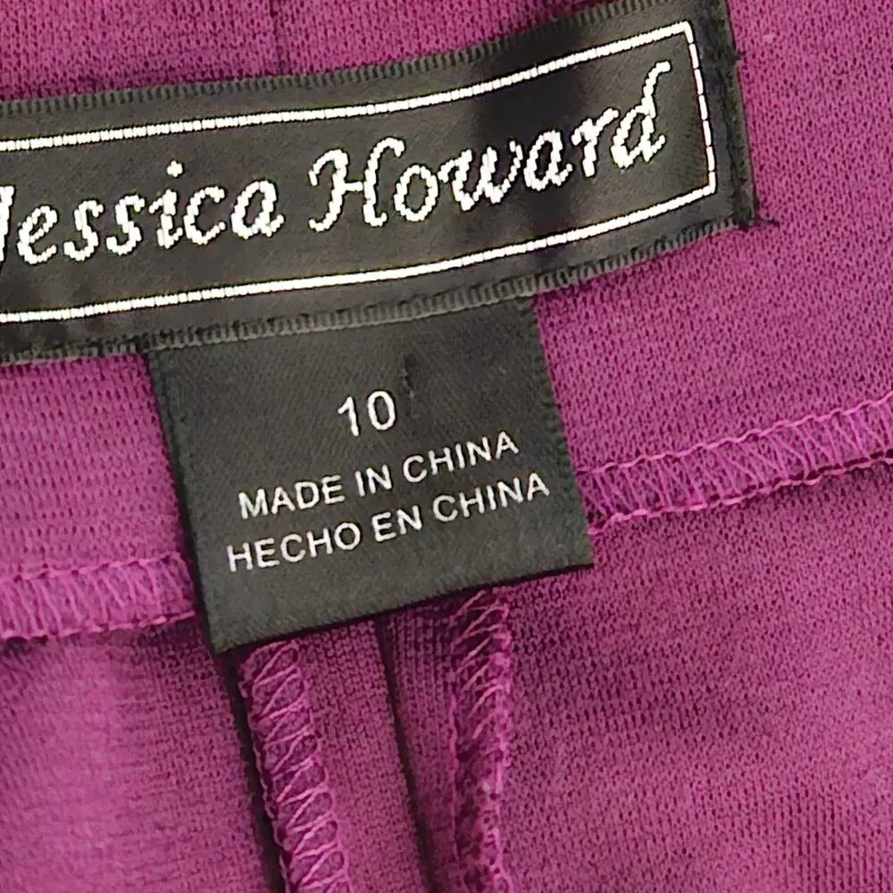 Jessica Howard Purple Knee Length Dress Size 10